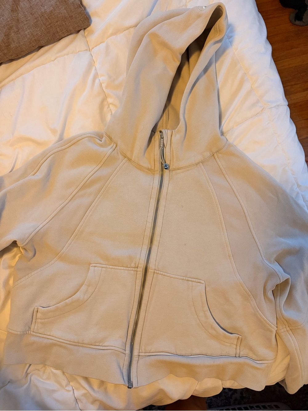 Lululemon Cream Scuba Zip Hoodie Jacket